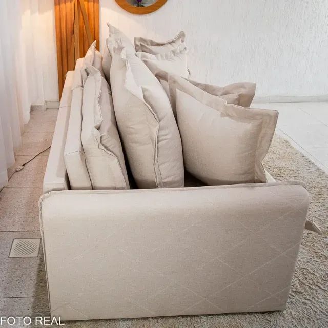 Sofá Cama Retrátil Lima 2,00 m Linho Sem Caixa  Produto Novo!  Pronta Entrega! - Foto 4
