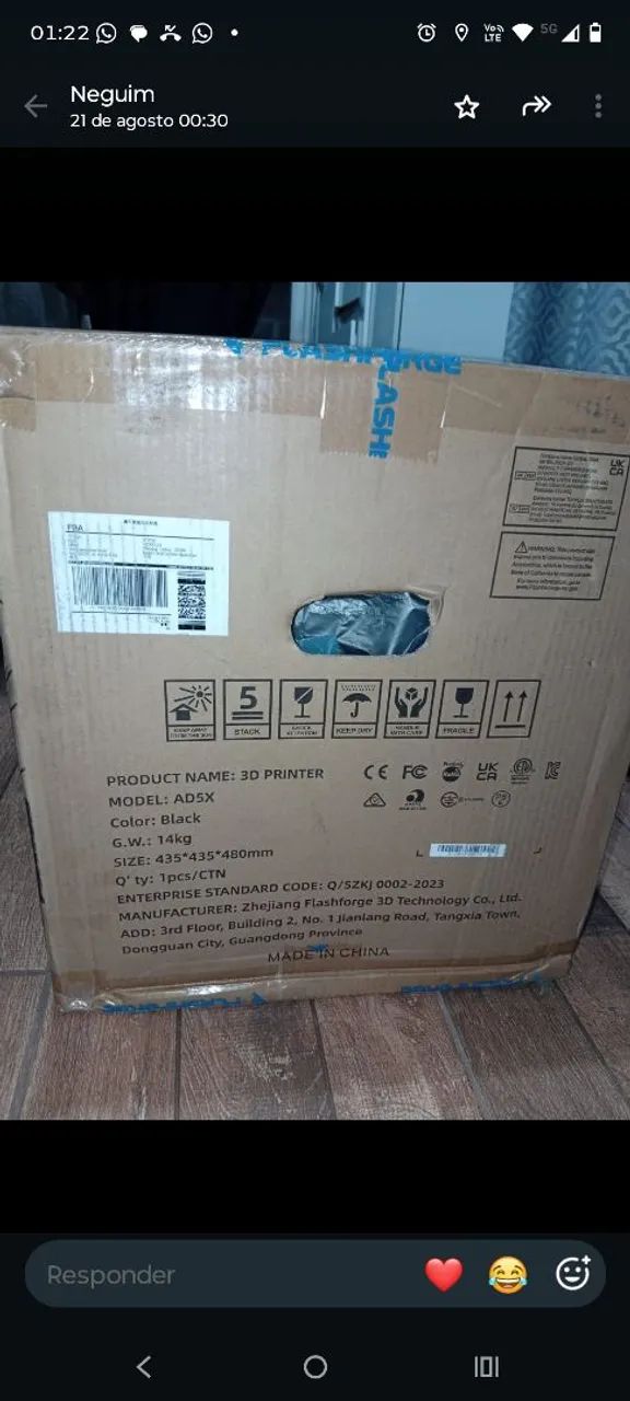 Vendo impressora 3d nova na caixa flashforgr AD5x 3D - Foto 2