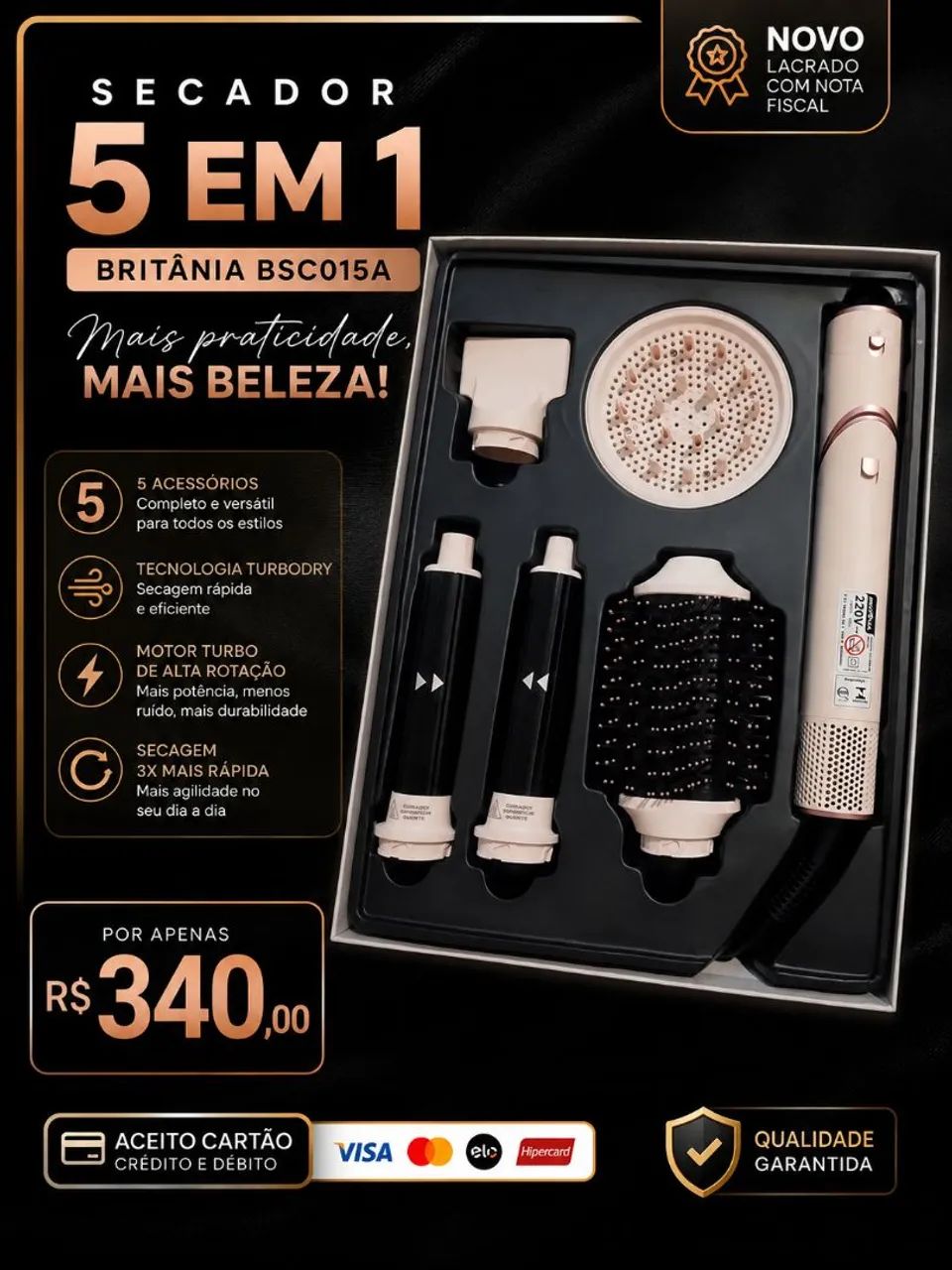 Secador Britânia 5 em 1