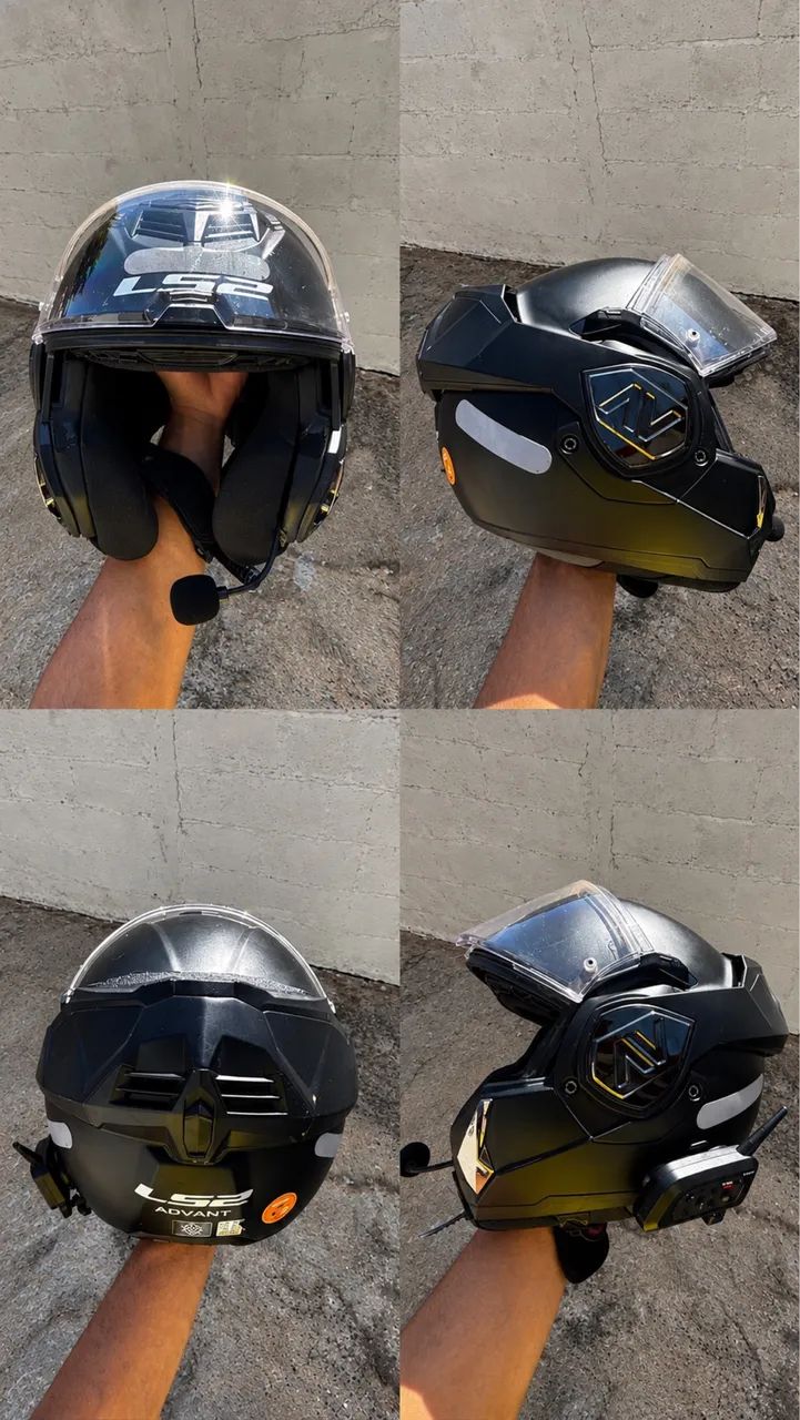 Capacete LS2 Advant TAM 58 Modular Preto - Excelente Estado