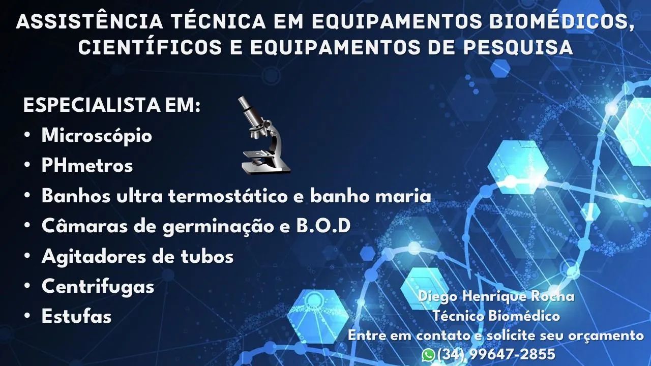 Assistência Técnica em equipamentos de laboratório. 