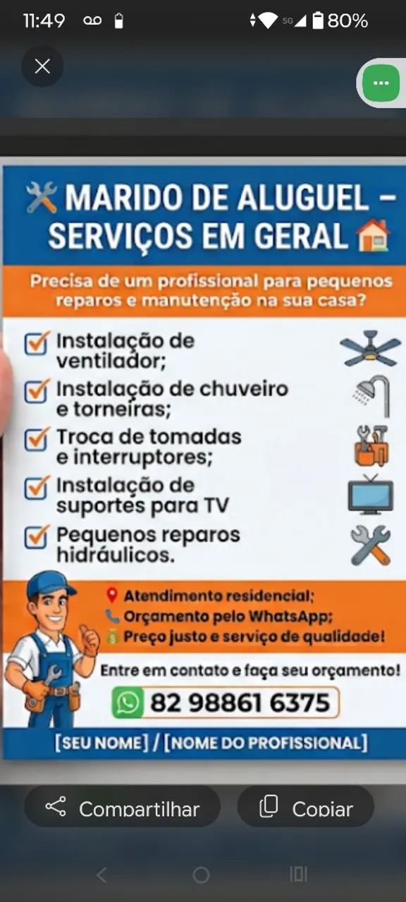 SERVIÇOS DIVERSOS RESIDENCIAL. 