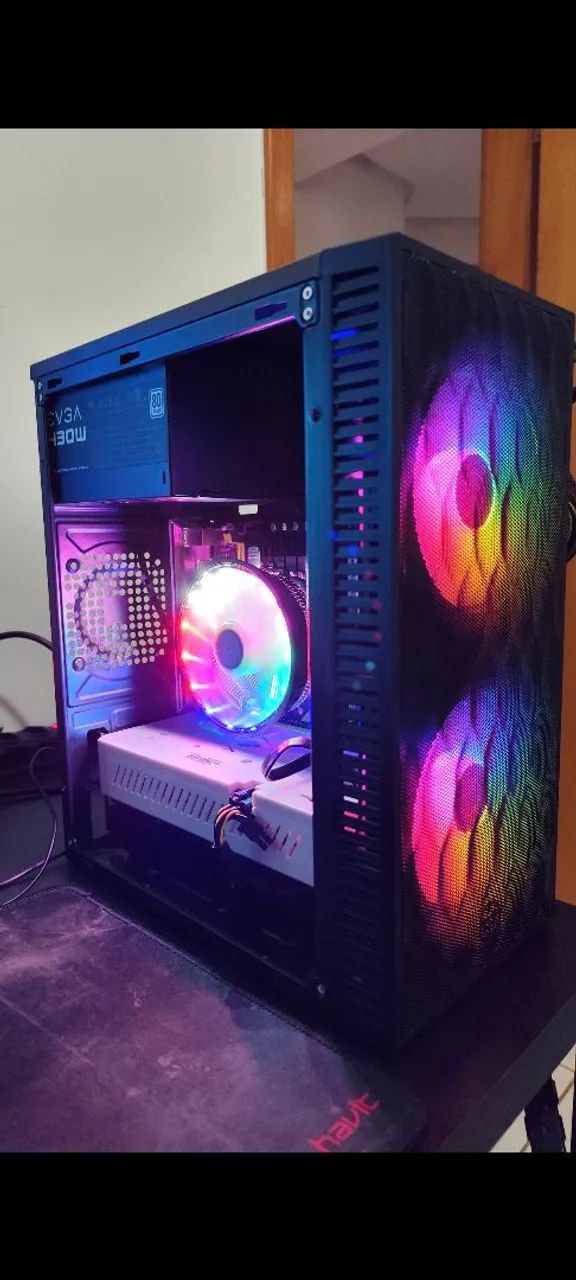 PC Gamer Xeon 2630 v4 DDR4 16 GB RX 580 8 GB SSD 256 GB FONTE PFC ATIVO 80 PLUS