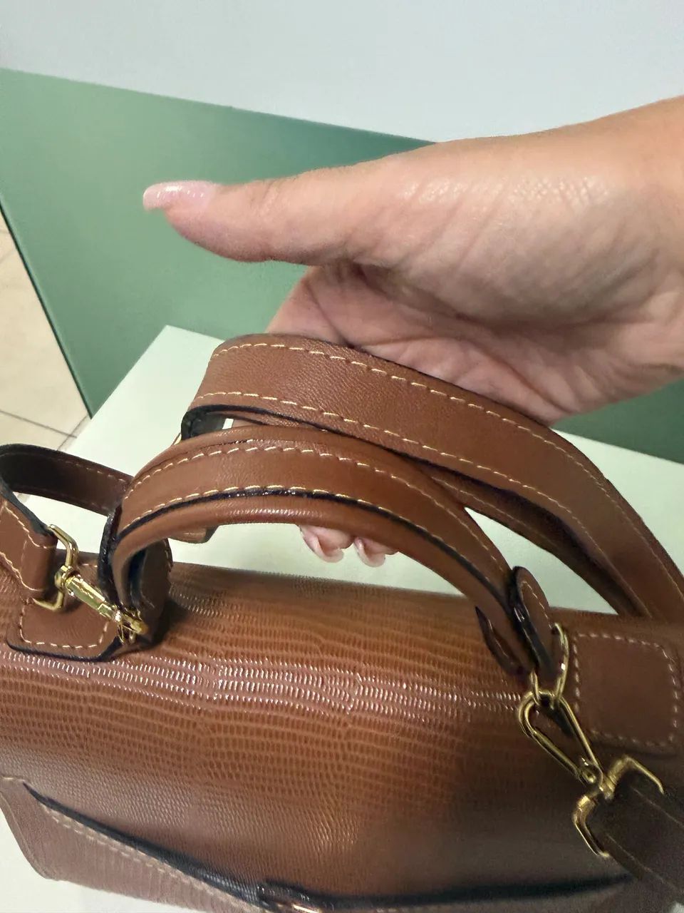 Bolsa de couro legítimo  - Foto 4