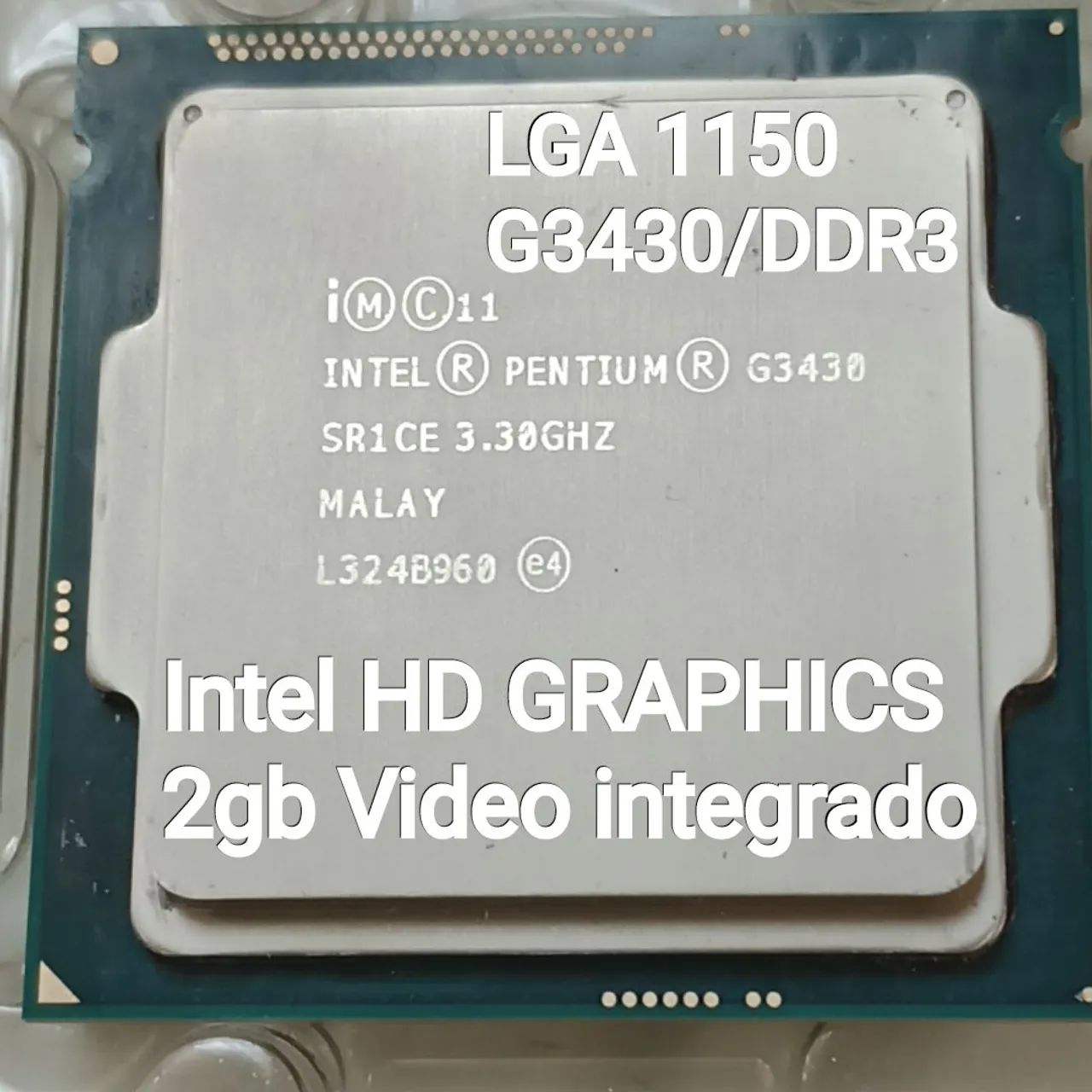 Processador Intel 1150/4°GER DDR3 G3430+Intel HD GRAPHICS 2GB VíDEO INTEGRADO 