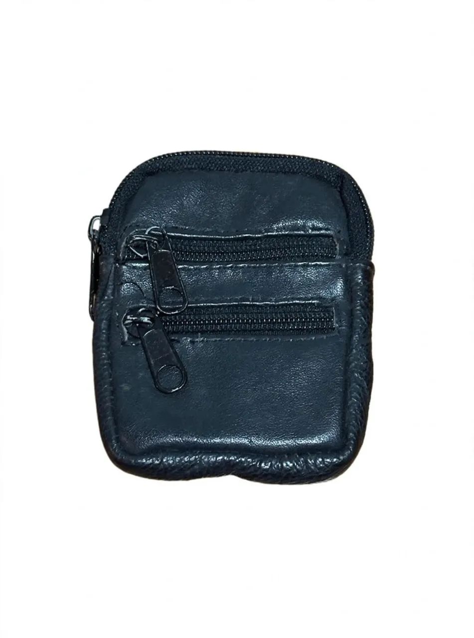 Porta moedas de couro para cinto 