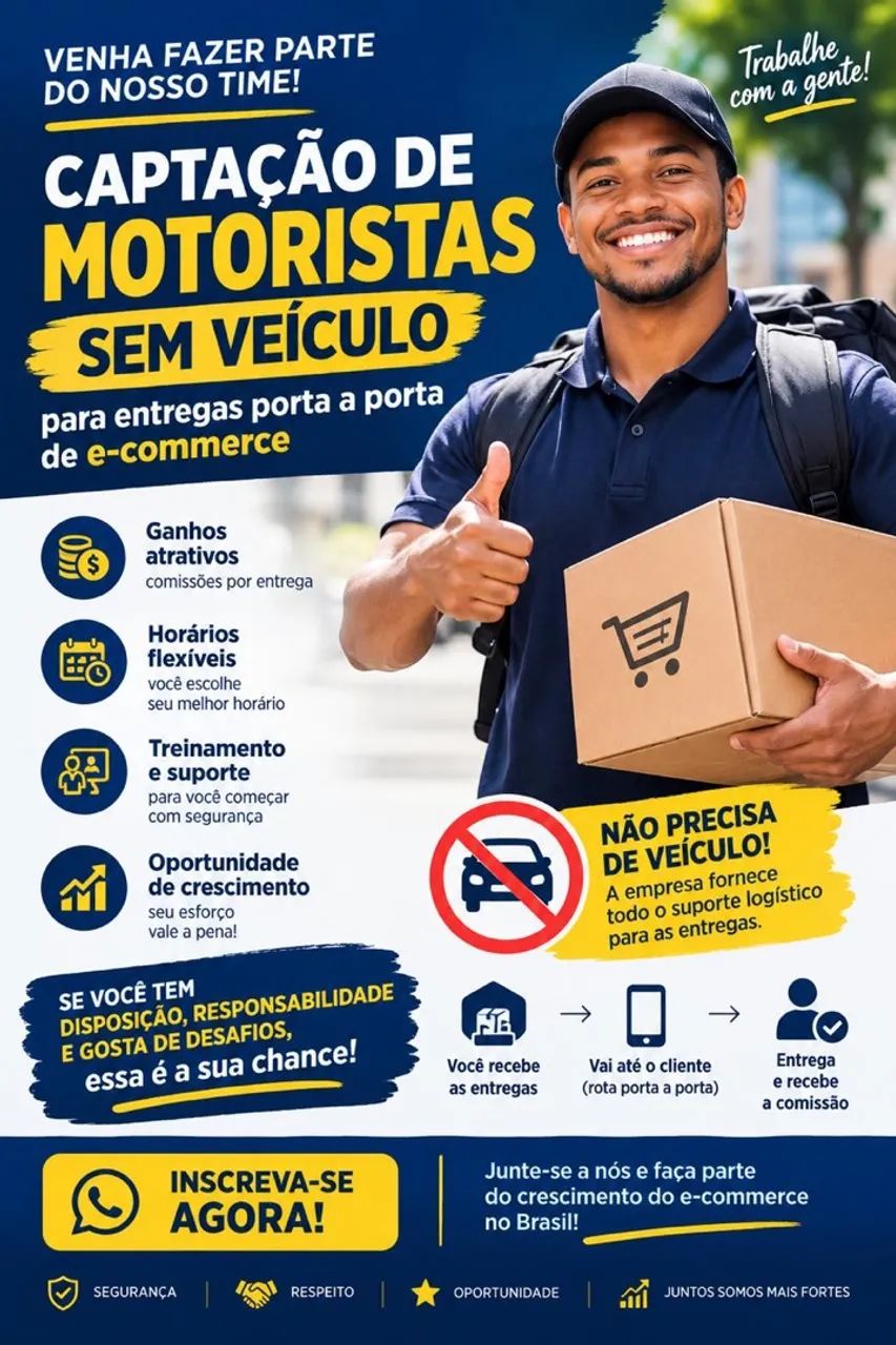 Agrega-se motorista sem veículos 