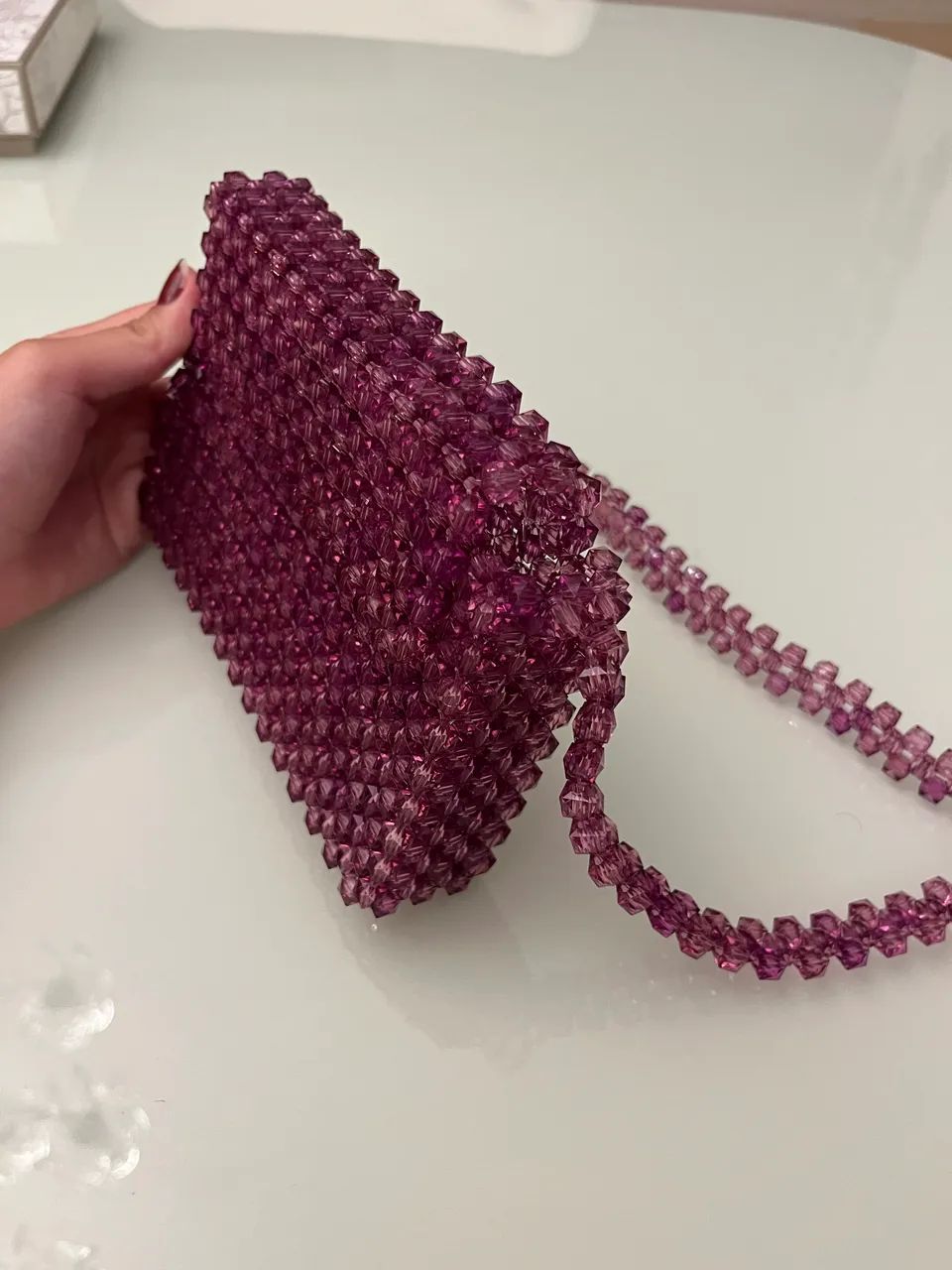 Bolsa miçanga roxa  - Foto 2