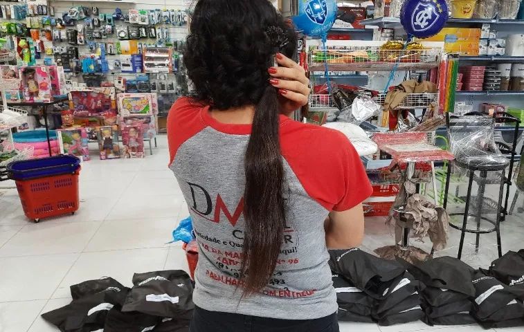 Cabelo H50cm 50g 6,50 Cast, Liso C/queratina - Foto 3