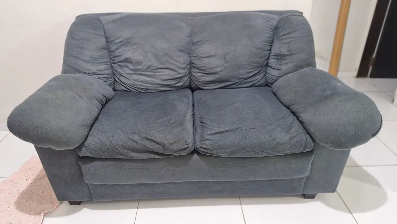 VENDO SOFÁ AZUL DOIS LUGARES