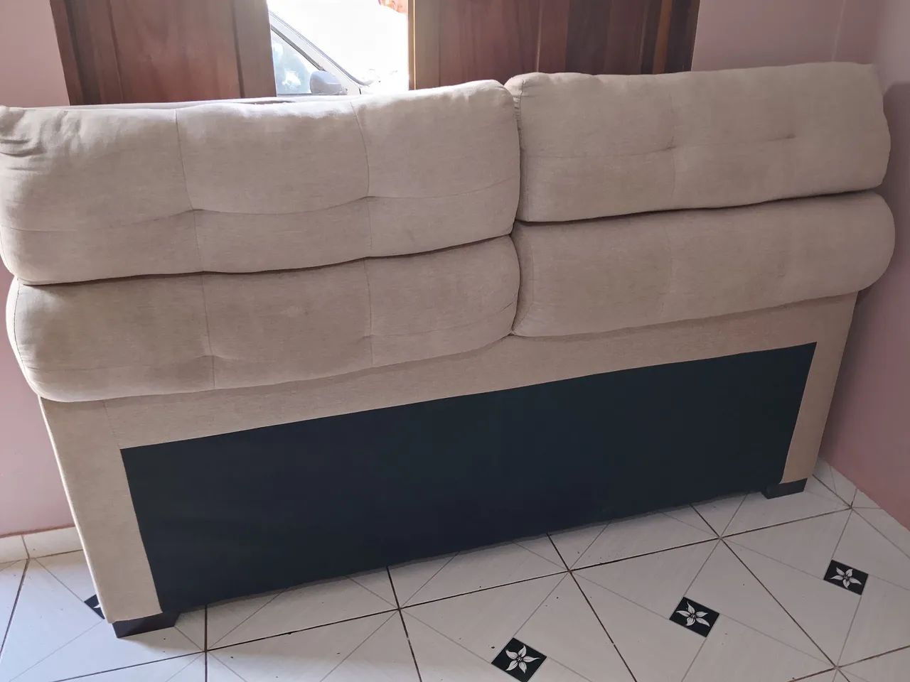 Cabeceira De Cama,Higienizada Com Lavagem A seco..