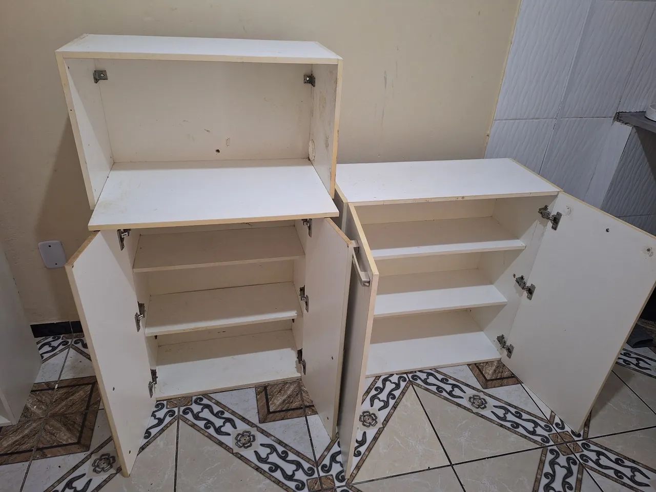 KIT COM ARMARIOS + RACK P/ TV SUSPENSO - Foto 4