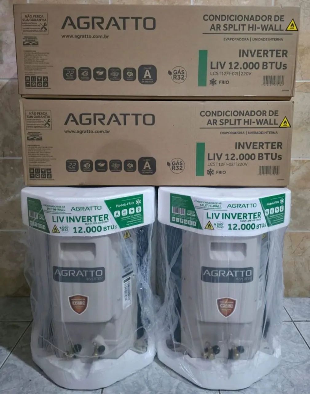 AR-CONDICIONADO AGRATTO 12 MIL BTUS INVERT LACRADO NOTA FISCAL E GARANTIA.  - Foto 2