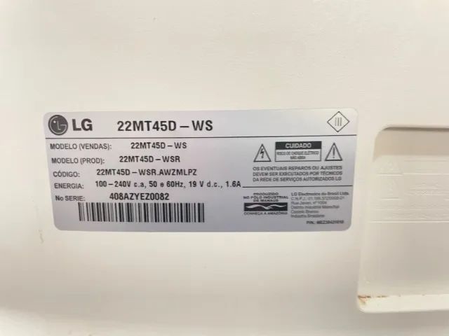 Monitor LG 22MT45D-WS para peças - Tela LCD quebrada - Foto 2