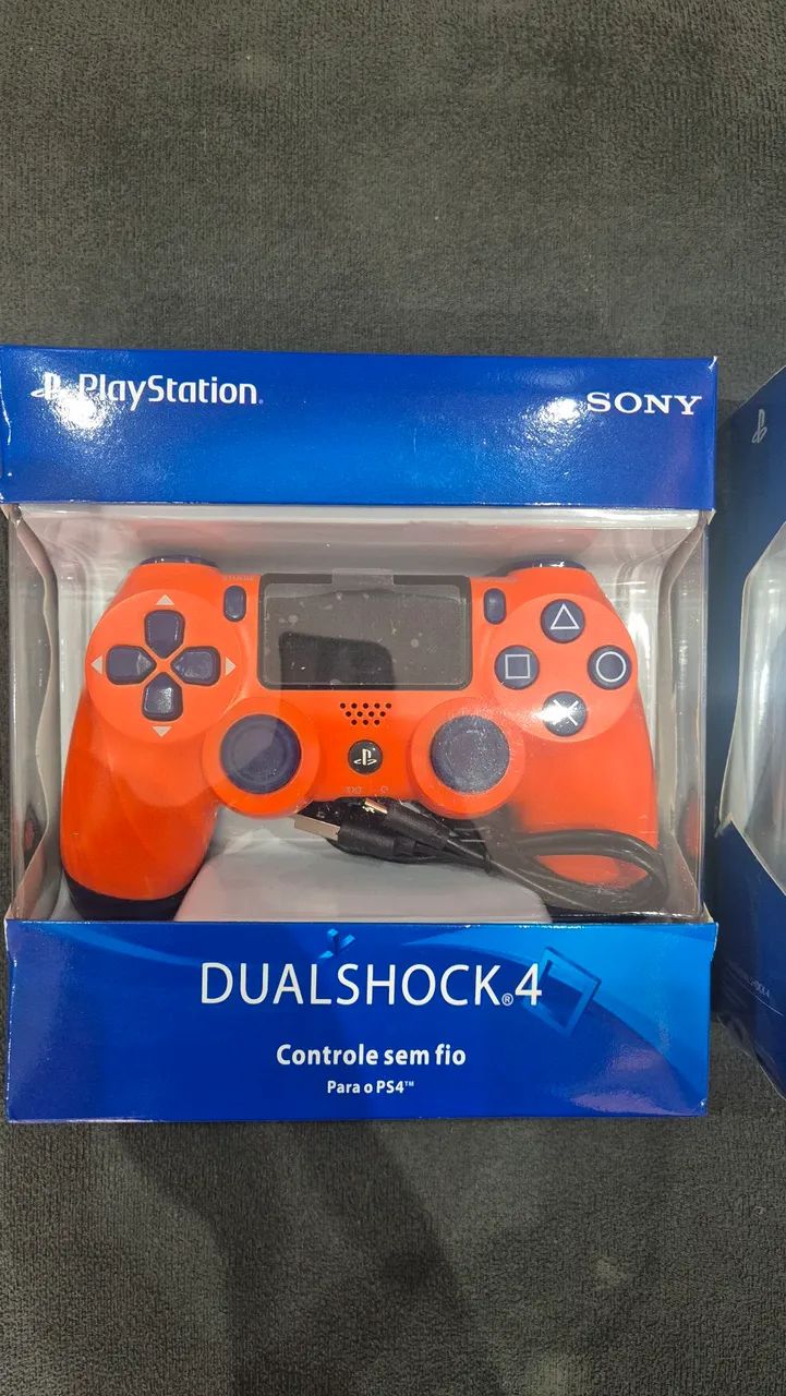 Controle PS4 Dualshock 4 LARANJA E AZUL - Foto 2