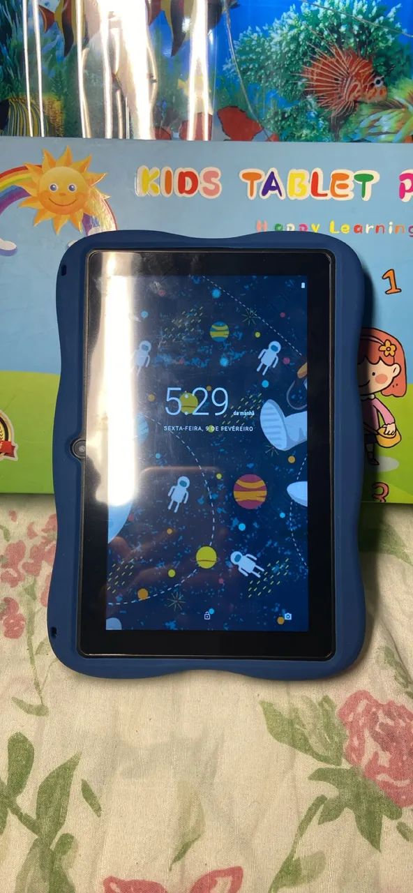 Tablet Infantil Kids 7 Polegada com wifi bluetooth Android Super Resistente Smart   yihan - Foto 2