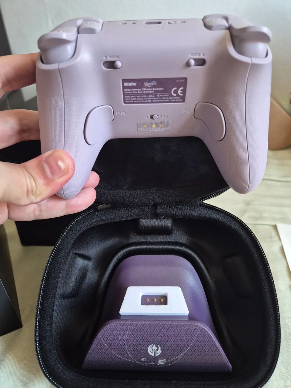 Controle 8bitdo Ultimate 2 Wireless Honkai Star - Evernight Roxo Claro - Foto 5