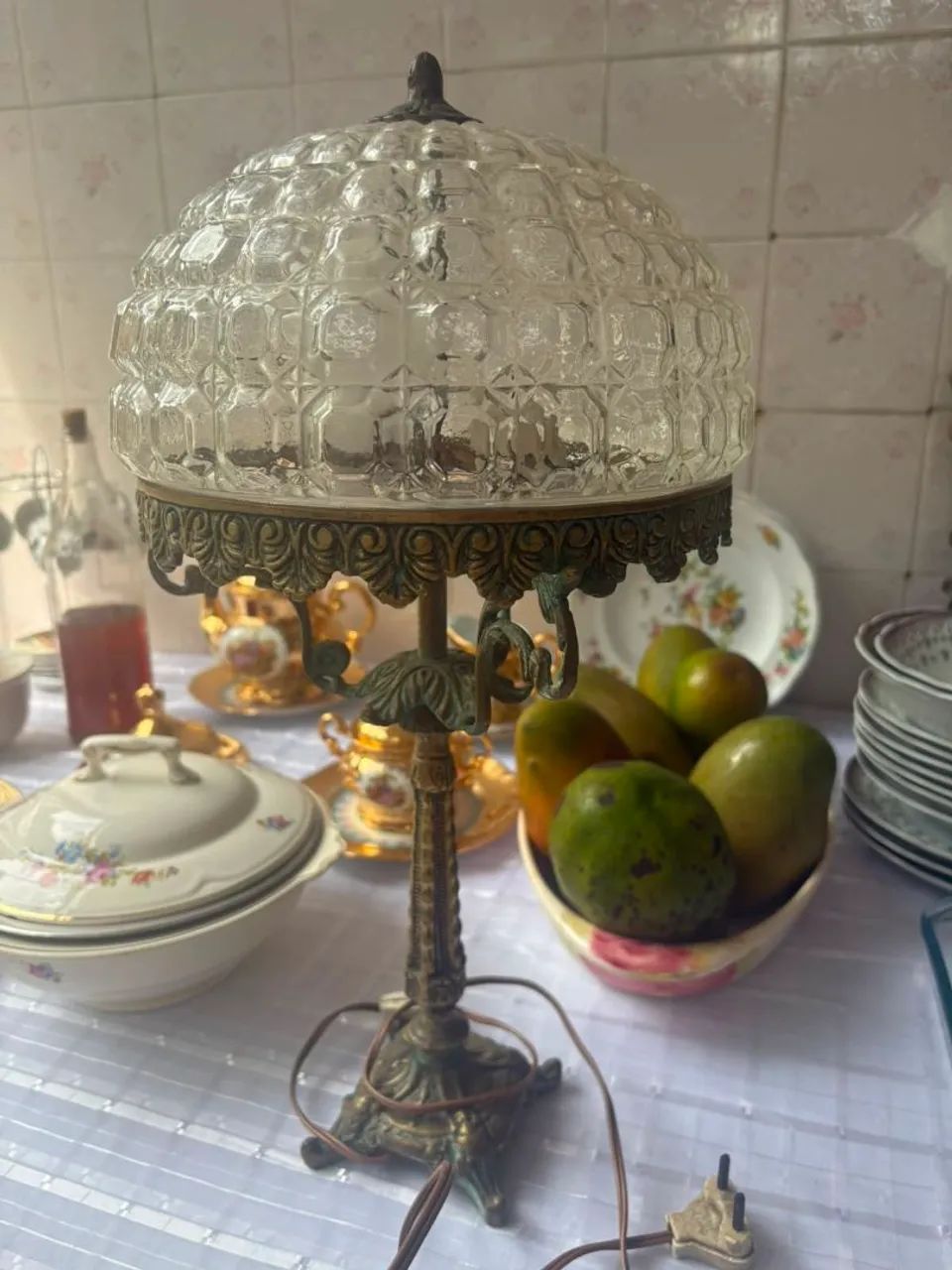 Abater de cristal com bronze raro funcionando  - Foto 2