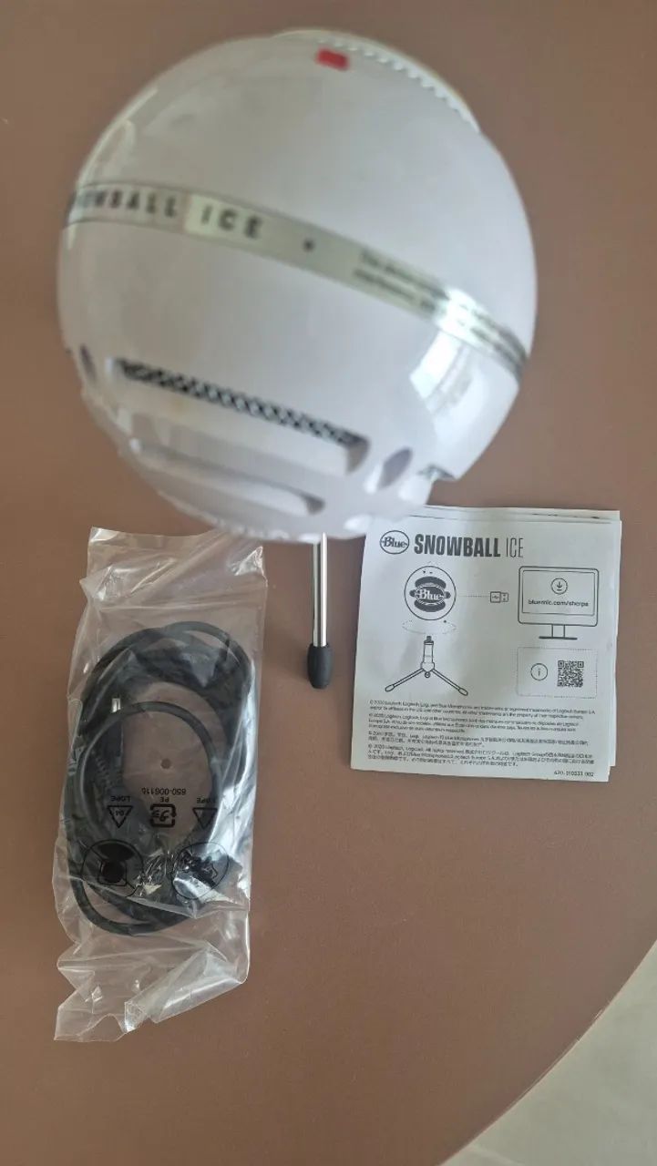 Microfone Condensador USB Blue Snowball iCE - Branco - Foto 4