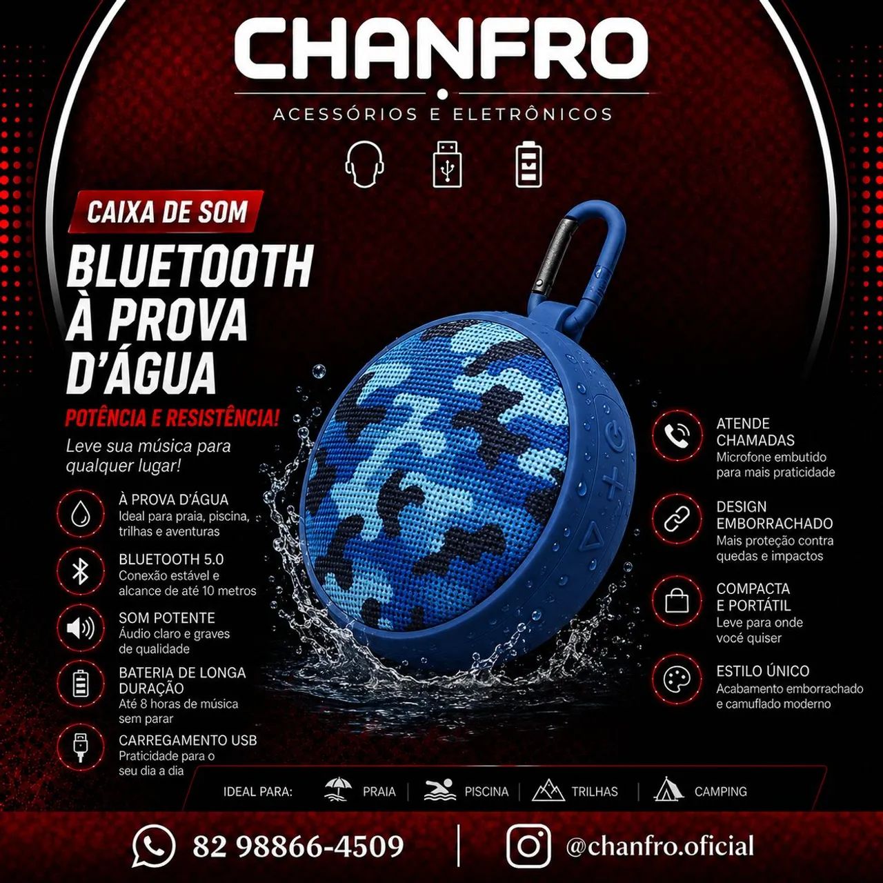 Caixa som bluetooth 10W