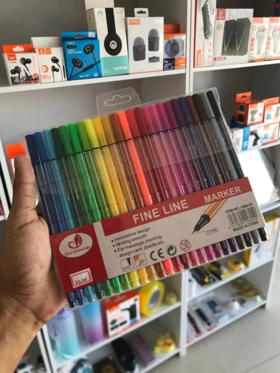 Kit 24 canetas hidrográficas