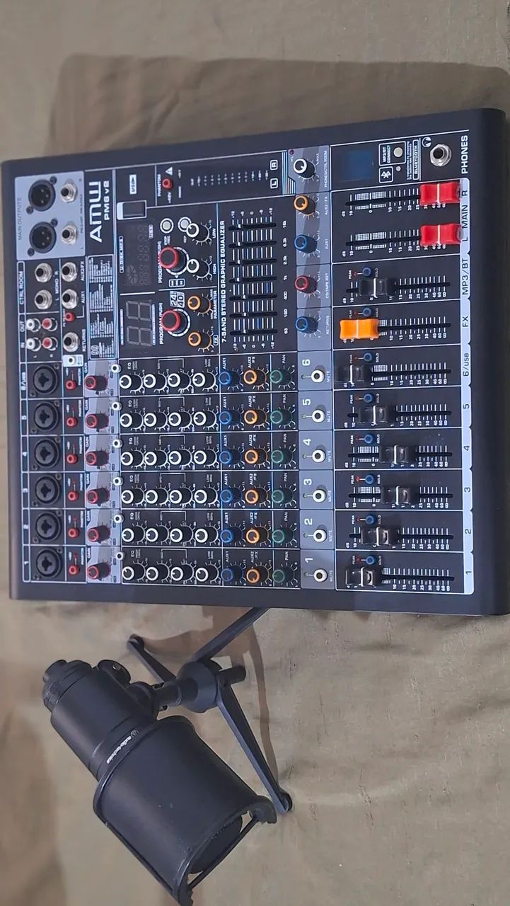KIT Mesa de Som + Microfone Condensador (LEIA A DESCRIÇÃO) - Foto 5