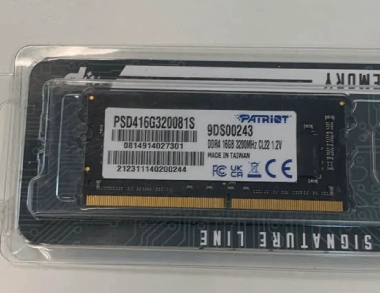 Memória RAM 16G DDR4