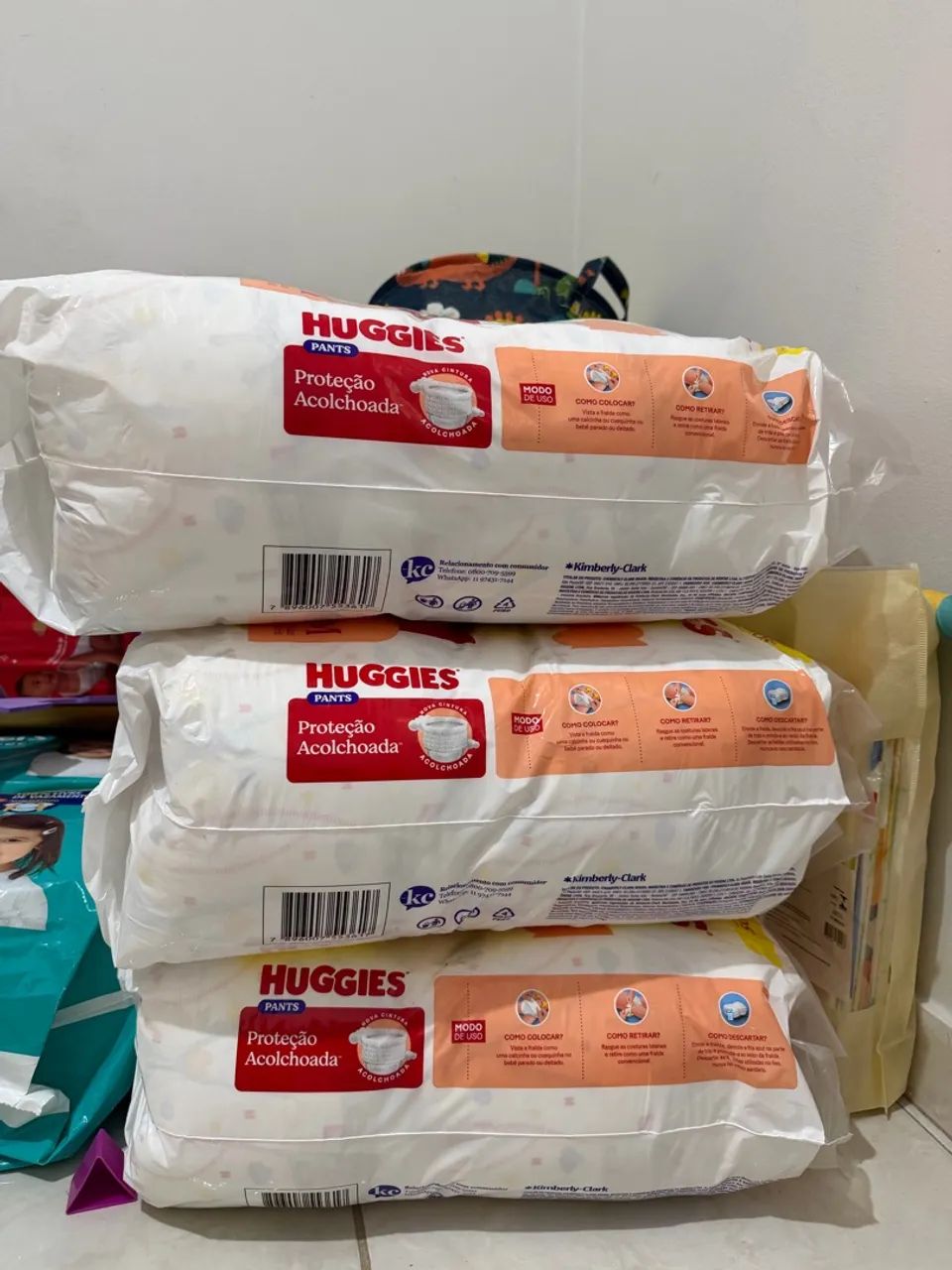 3 pacotes Fraldas Huggies  - Foto 2