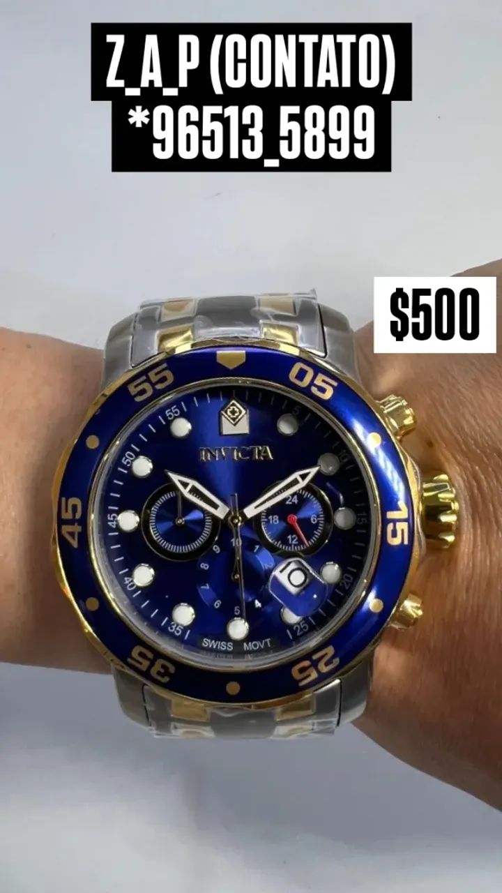 Relógio INVICTA PRO DIVER MISTO COM DOURADO MULTIFUNCIONAL - Foto 2