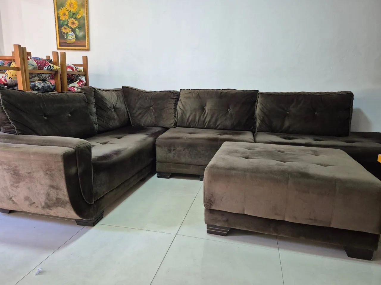 Sofá de canto em L