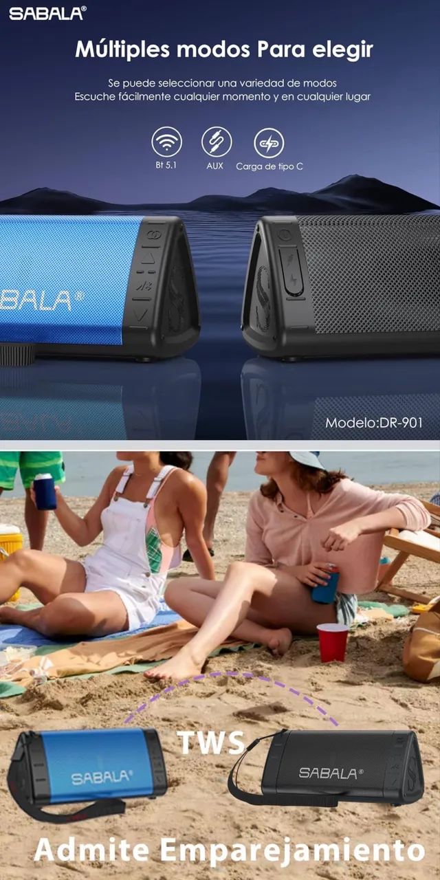 Caixa de Som Bluetooth SABALA - Foto 4
