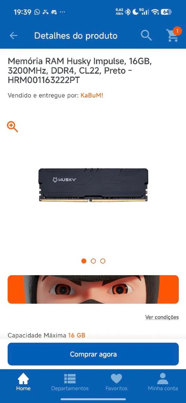 Ddr4 16 gb 3200mh husky - Foto 3