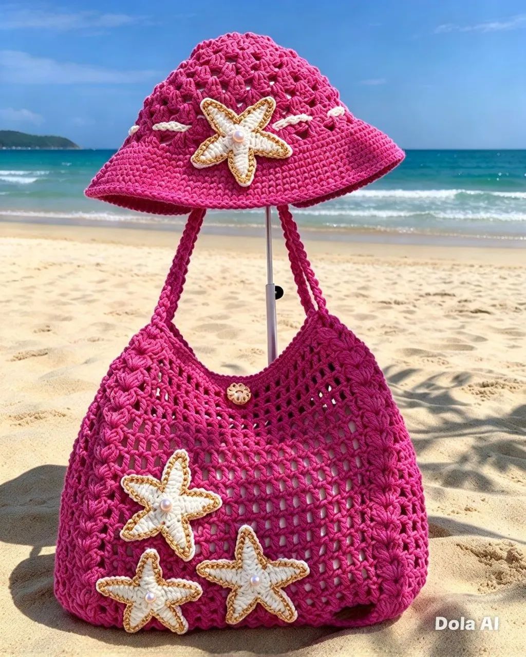 Bolsa e chapéu crochê  - Foto 3
