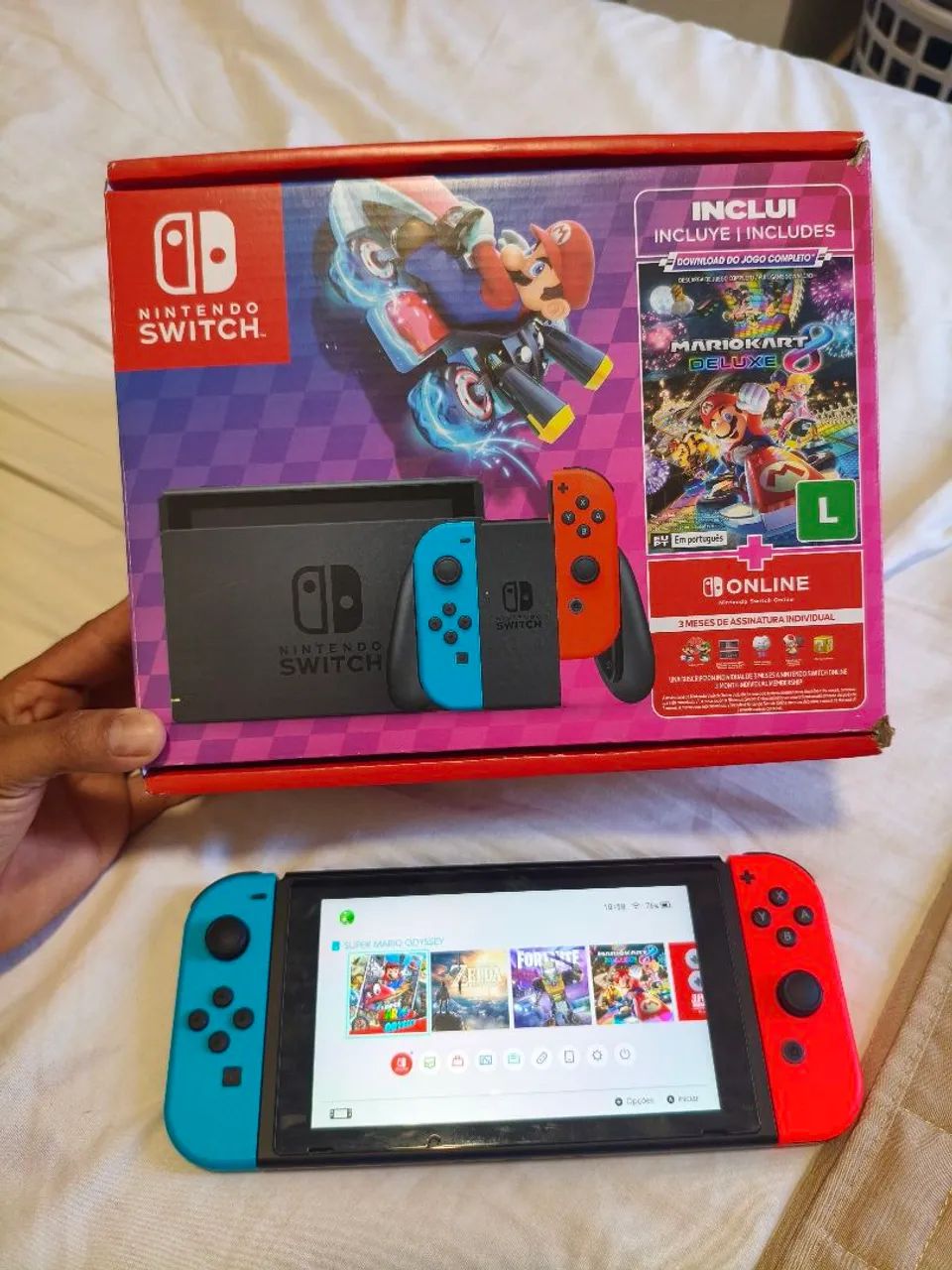 Nintendo Switch Super Novo + Brinde - Foto 5