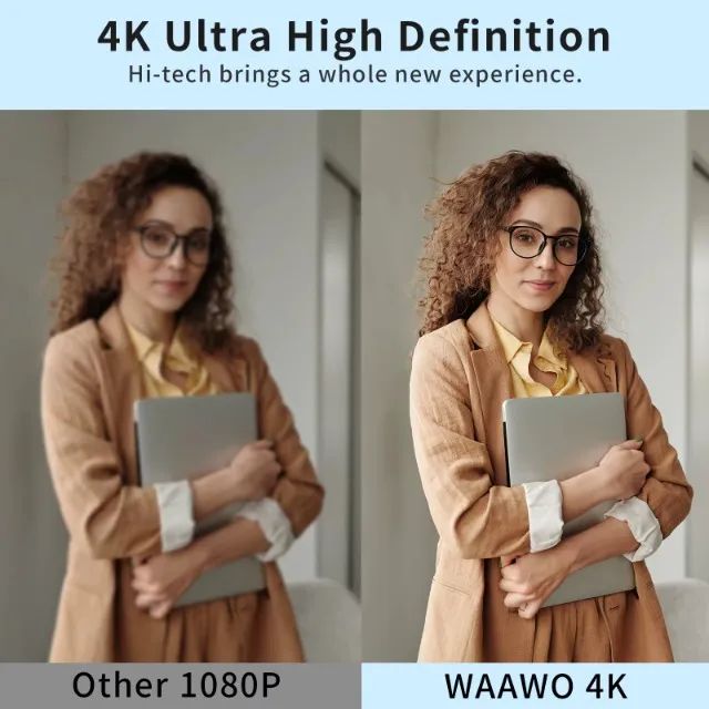 Câmera Webcam PTZ 4k com IA Foco Automático e Microfone, Streamer Vídeo Conferência - Foto 5