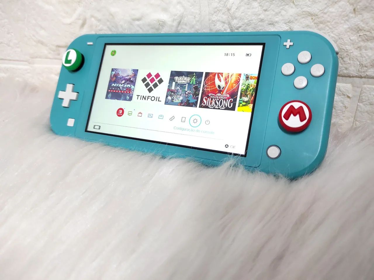 Nintendo Switch Lite Turquesa - 64gb - SEMI NOVO - DESBLOQUEADO
