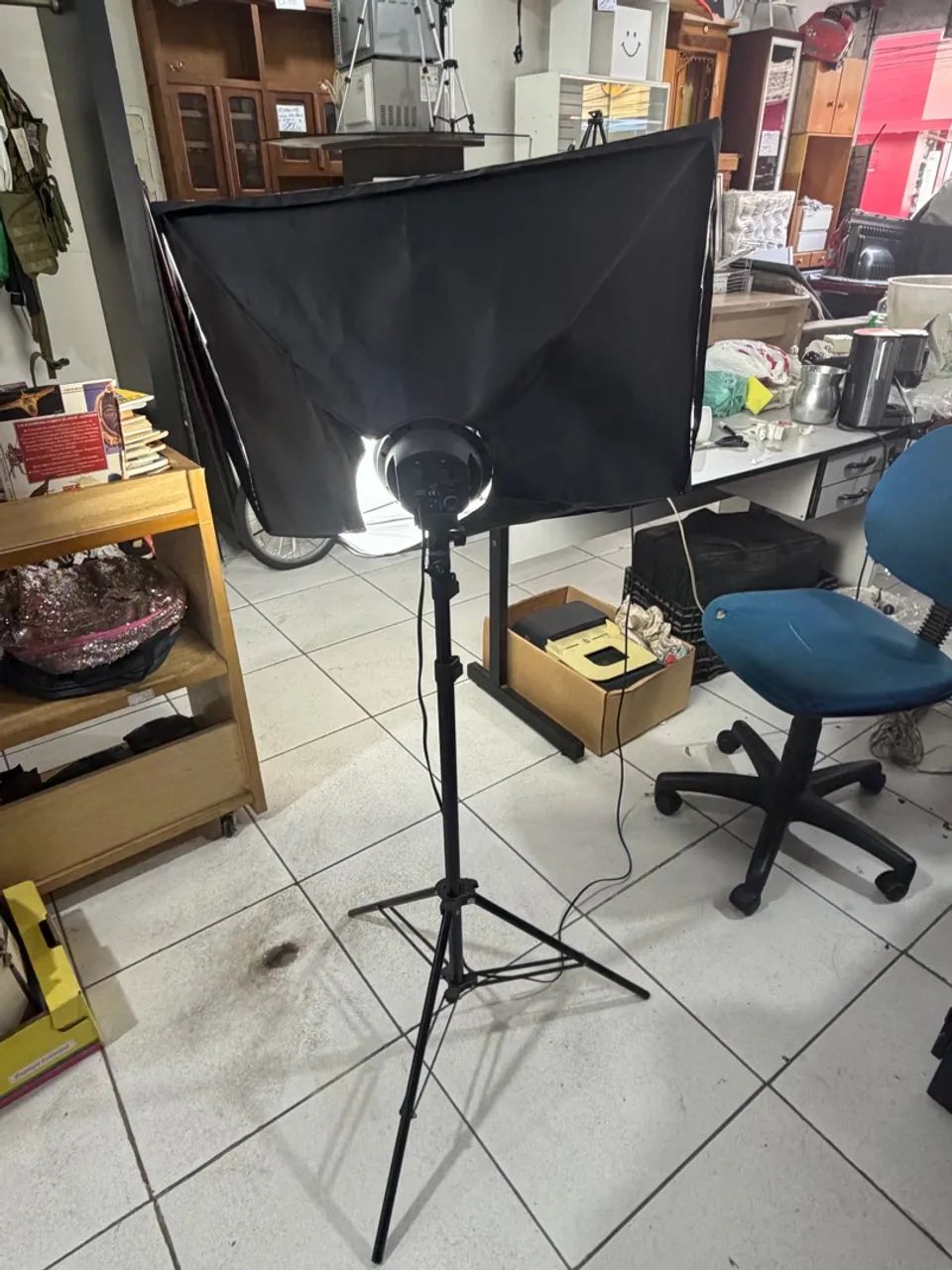 Softbox de luz com tripé luminaria para gravacao - Foto 2