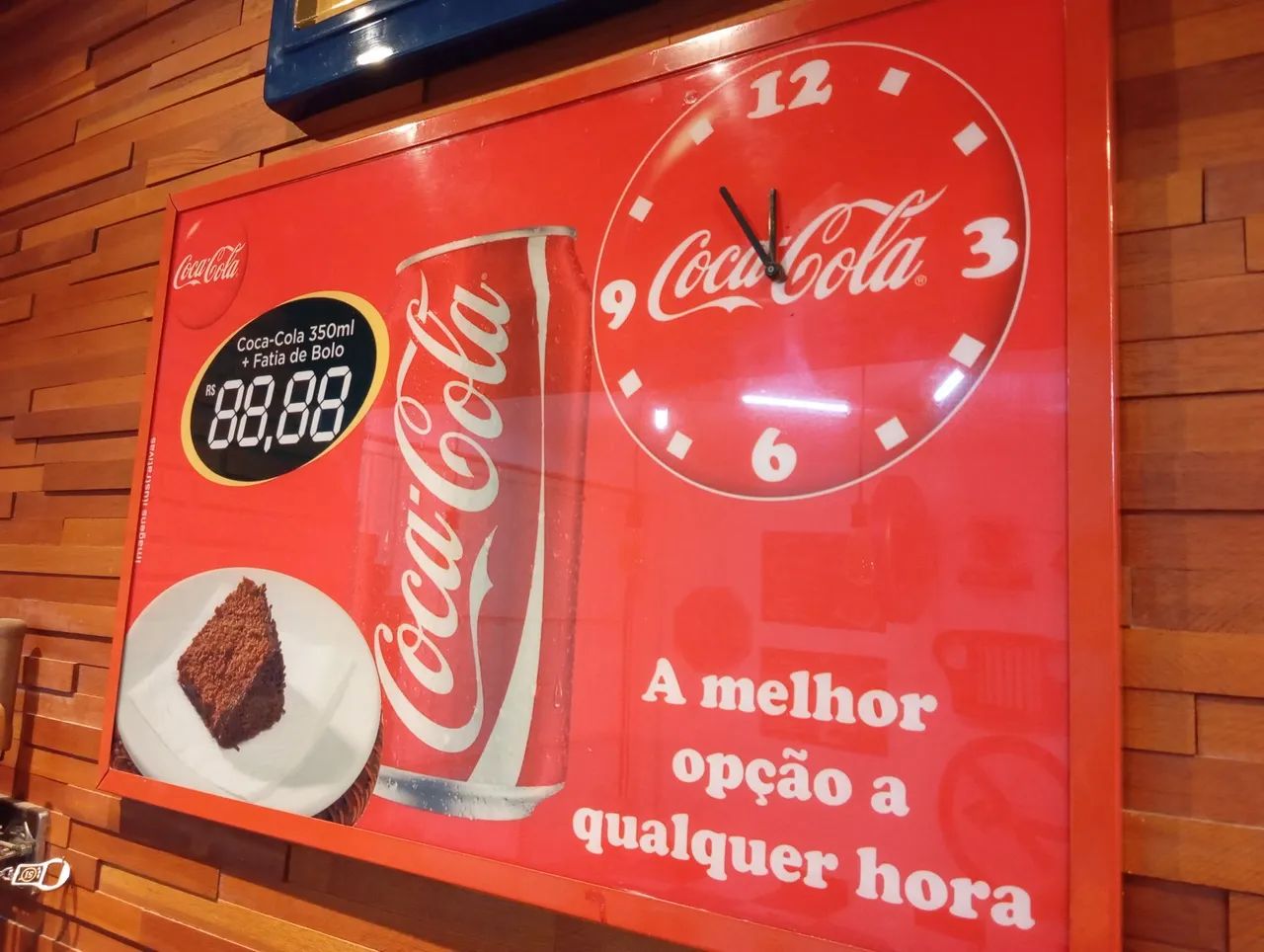 Placa da coca cola com relógio. - Foto 3