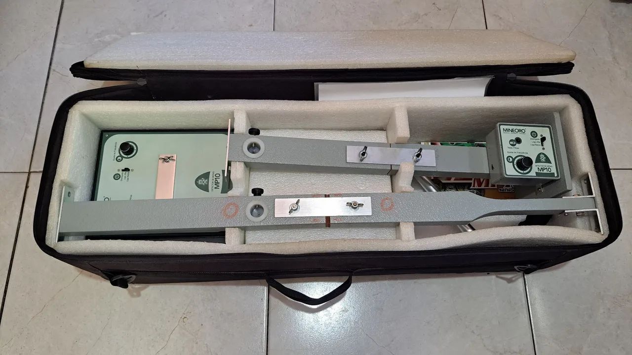 Detector de metal mineoro mp 10 Duas caixas detecta ouro prata cobre diamantes e geodos - Foto 3