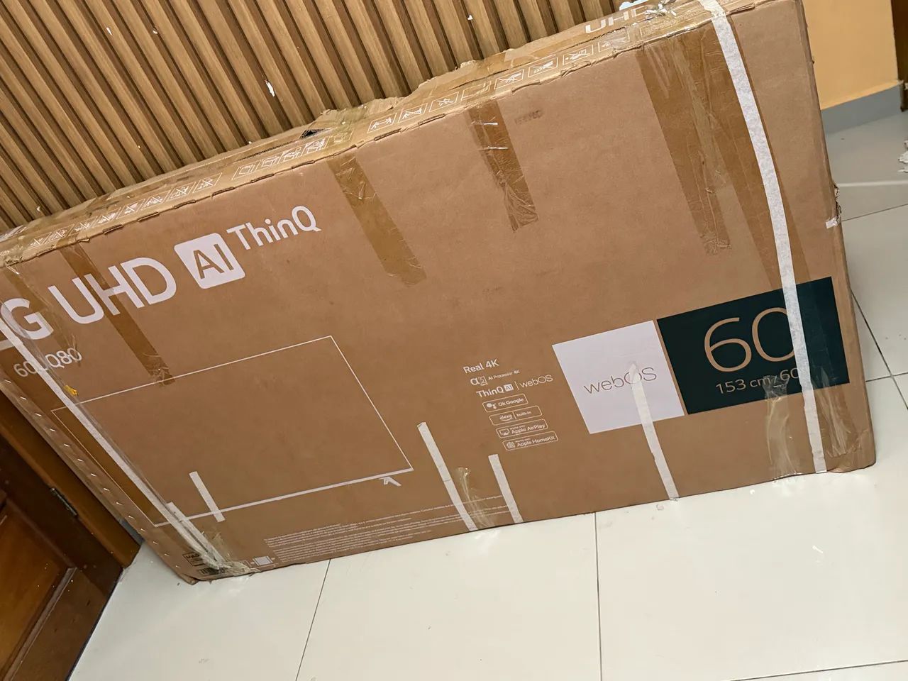 Tv smart LG 60 pole polegadas LG ultra 4k na caixa - Foto 3