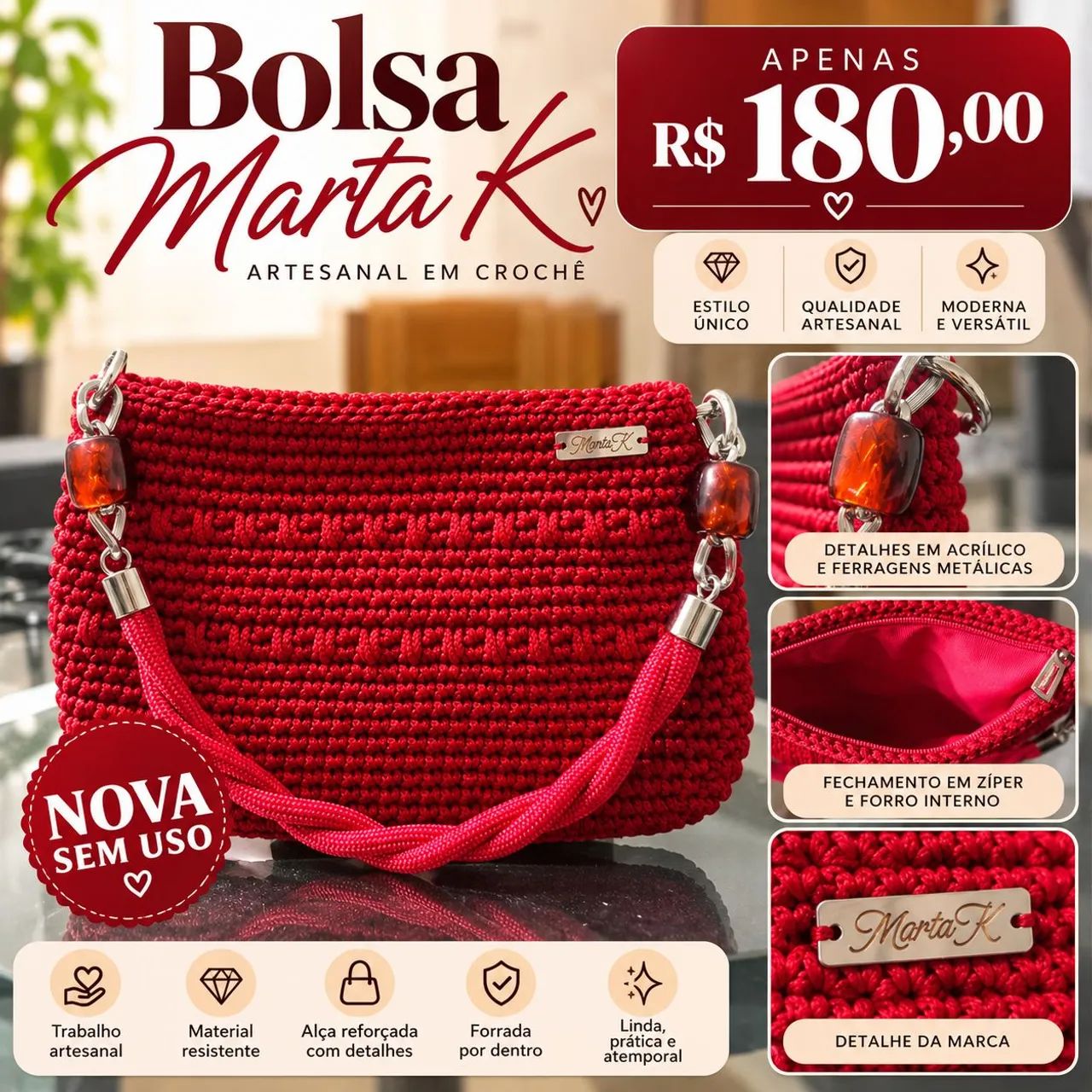 Bolsas seminova maravilhosas