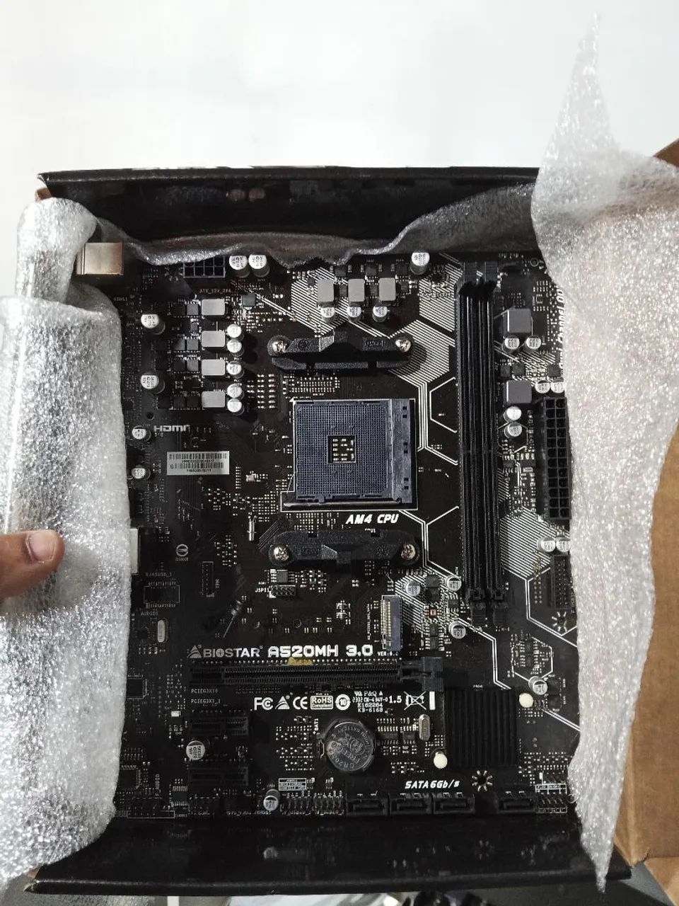 PLACA MÃE AMD AM4 A520M - SEMINOVA - Foto 3