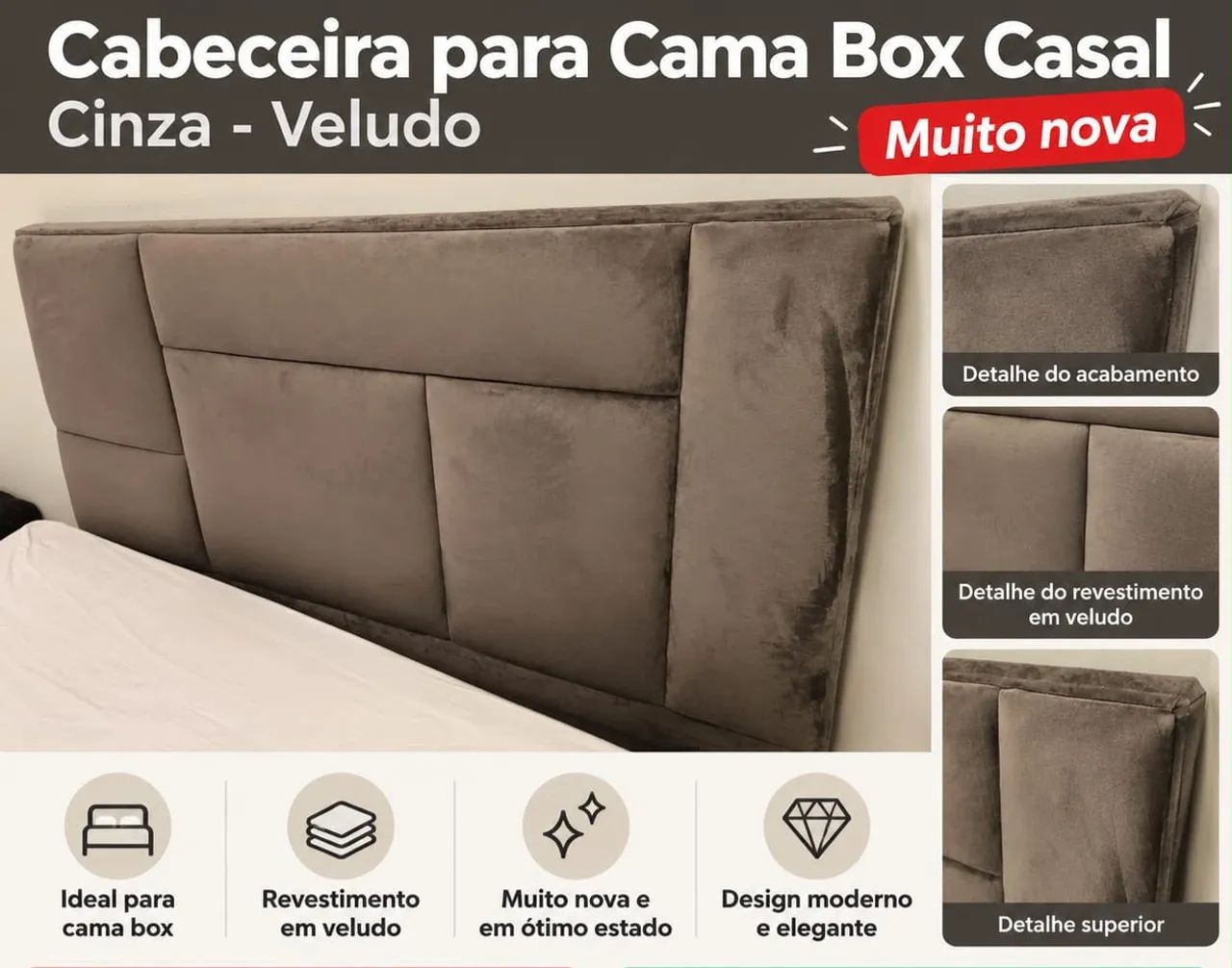 Cabeceira Casa Veludo 