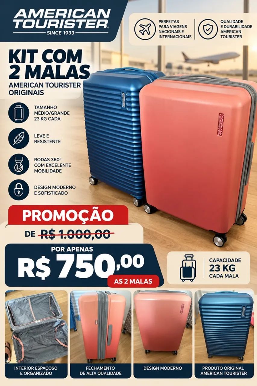 2 Malas American Tourister ?