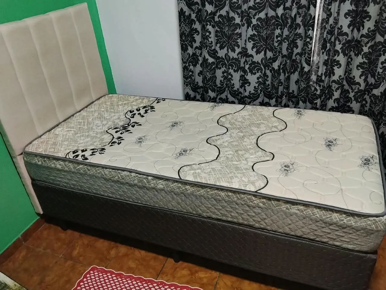 Cama box solteiro com cabeceira e colchão  - Foto 3