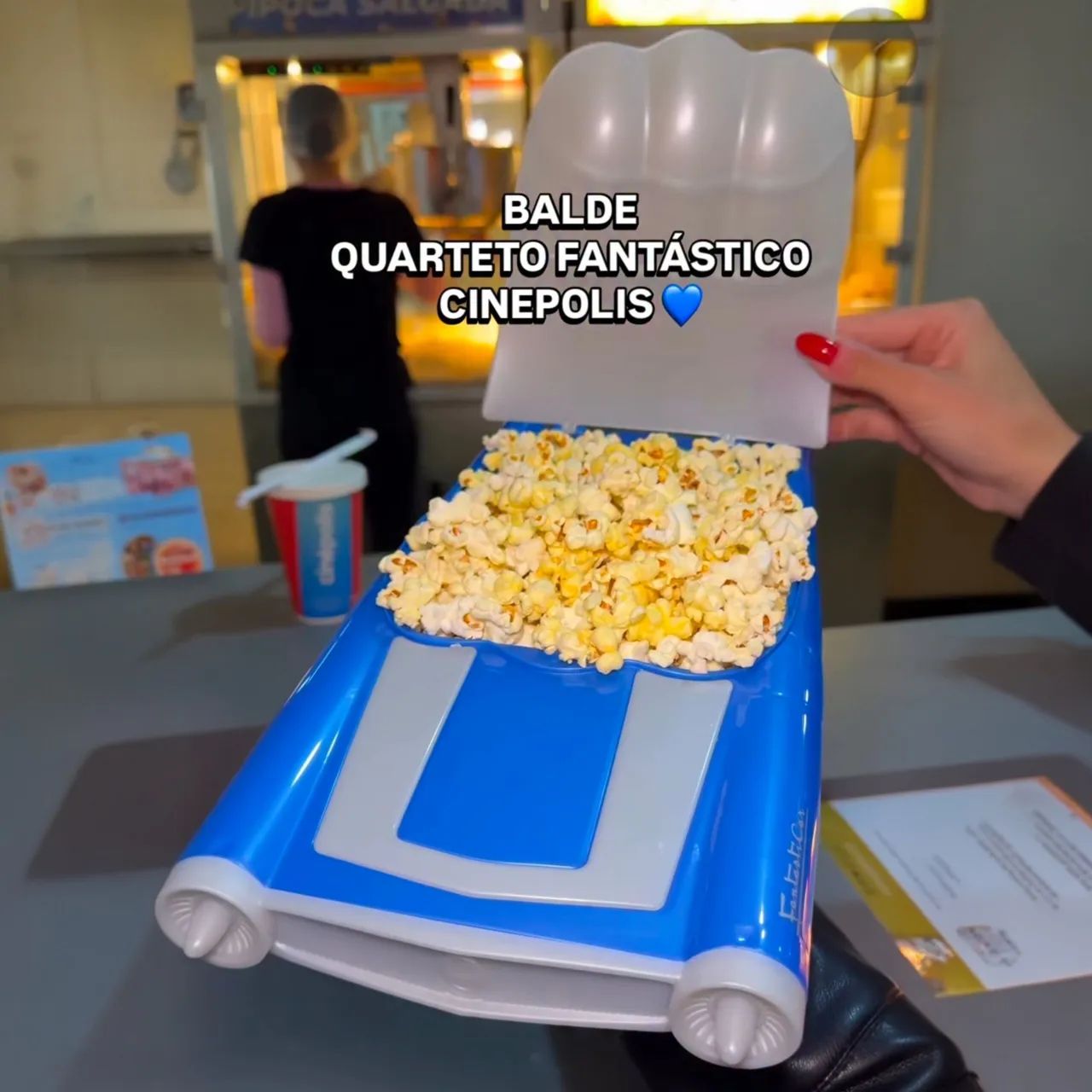 Balde de Pipoca Cinépolis Carro Quarteto Fantástico (Produto Original) - Foto 2