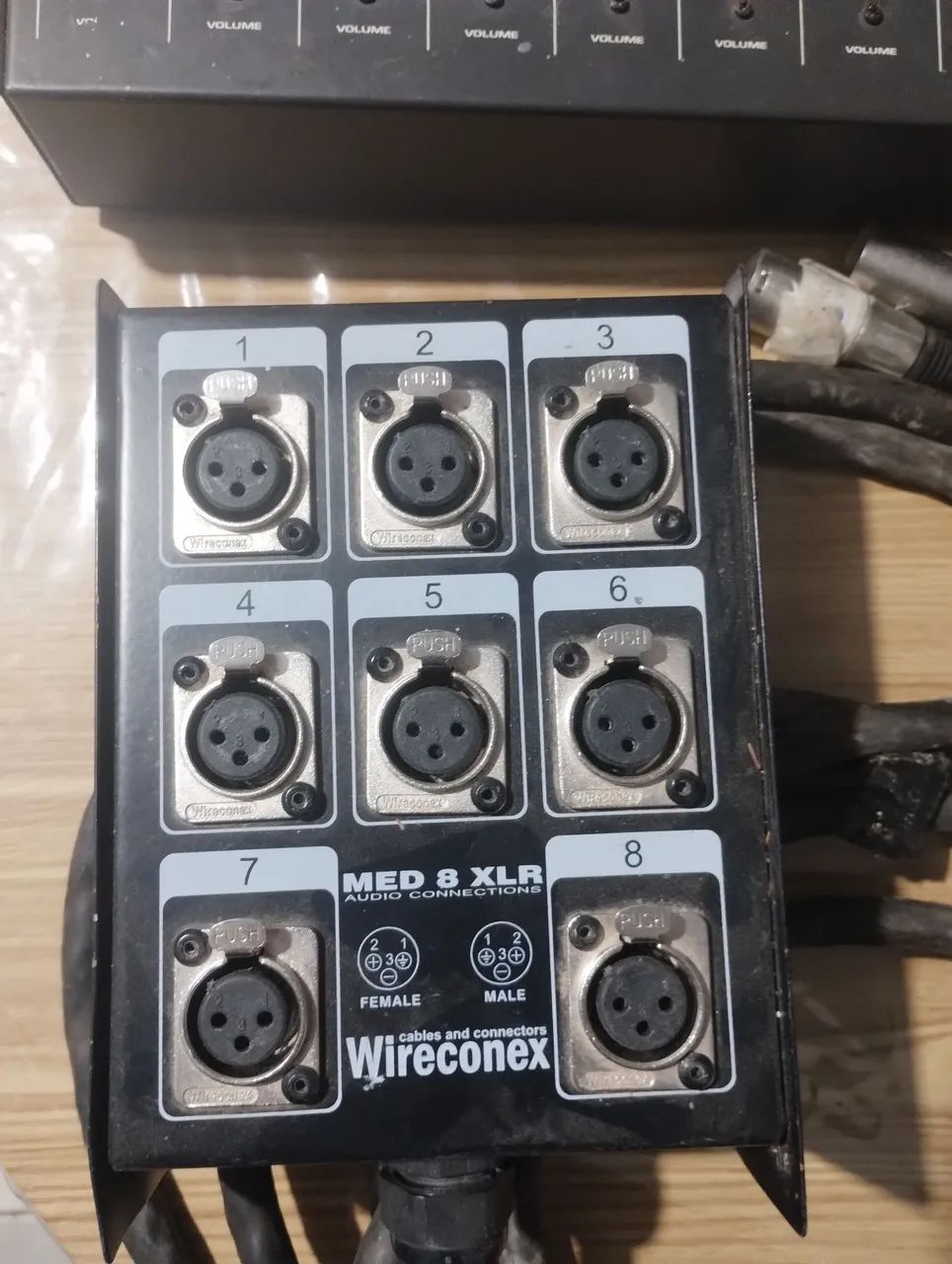 Multicabo 8 vias,6mt+mesa 8 canais 