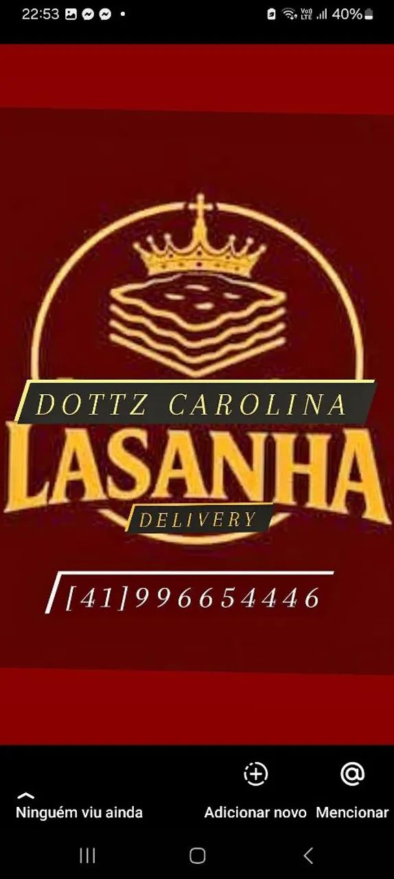 Dottz Carolina lasanhas 