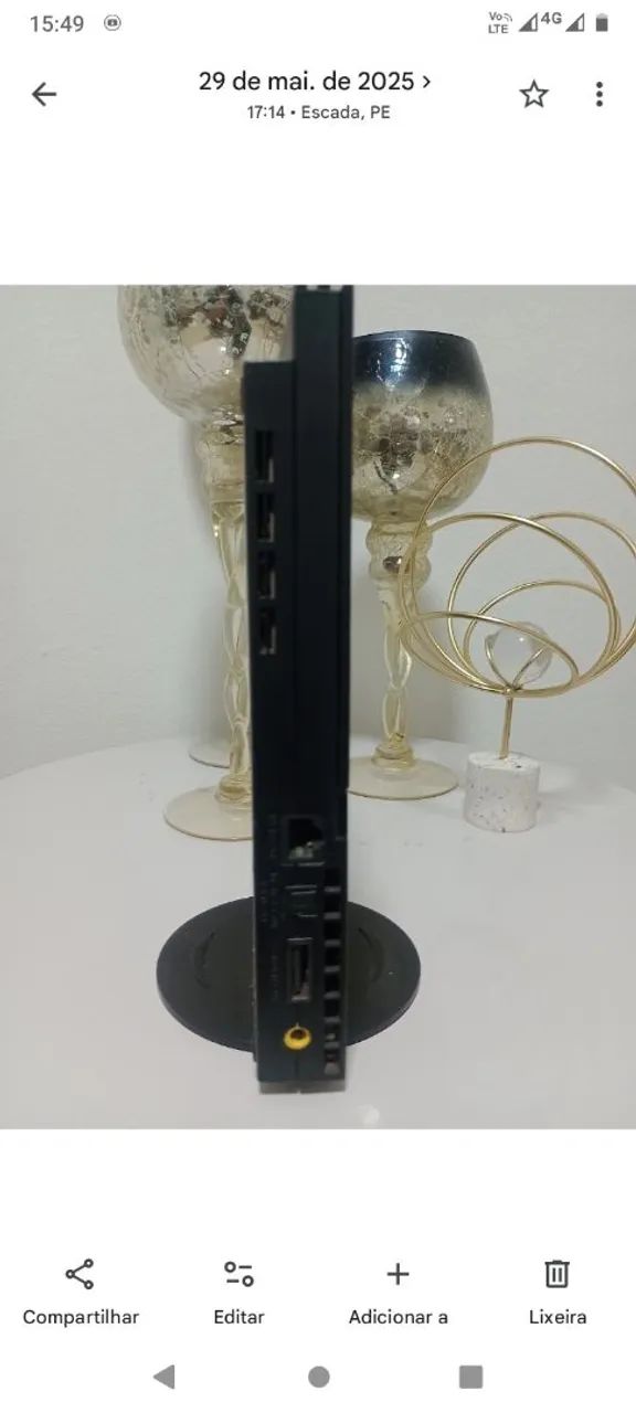 PS2 slim só tem a placa com defeito não sei qual defeito  - Foto 3