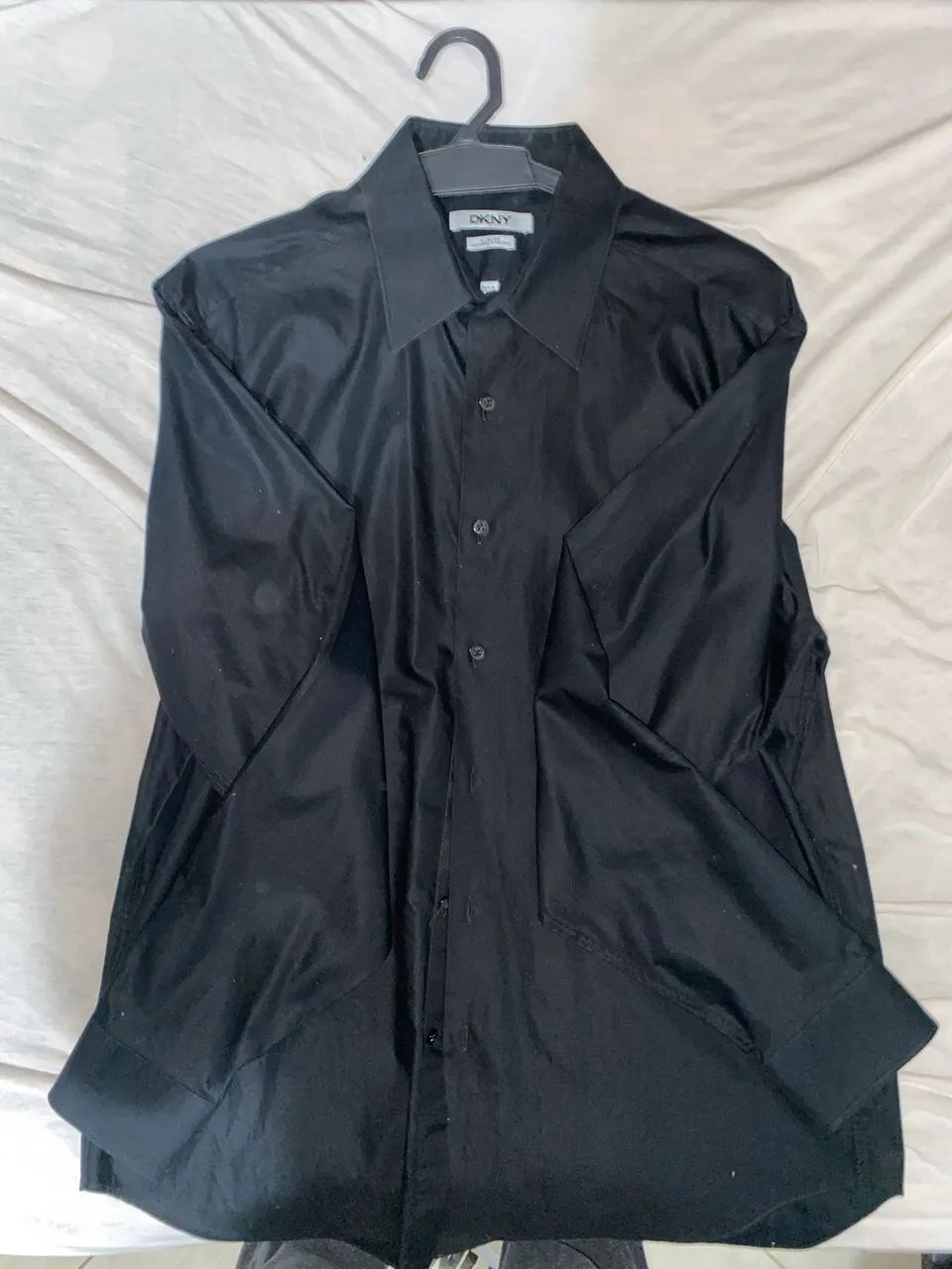 Camisa social preta lisa 